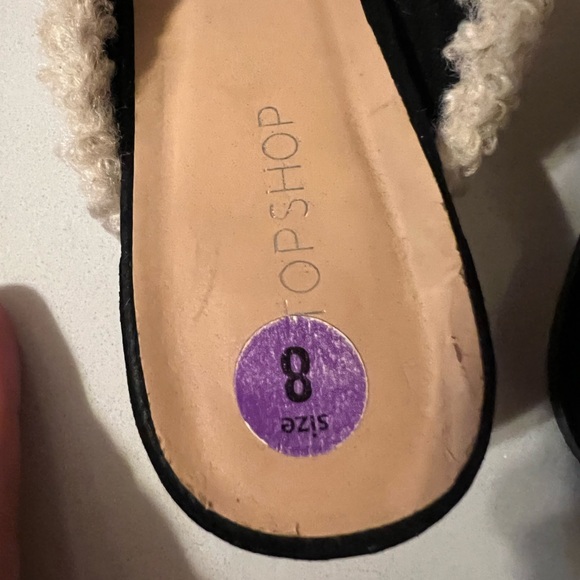 Top Shop Georgia Shearling Mules size 8 - Picture 13 of 13